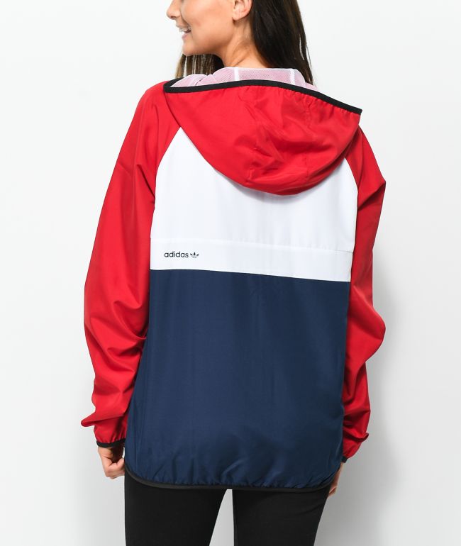 red white and blue adidas jacket